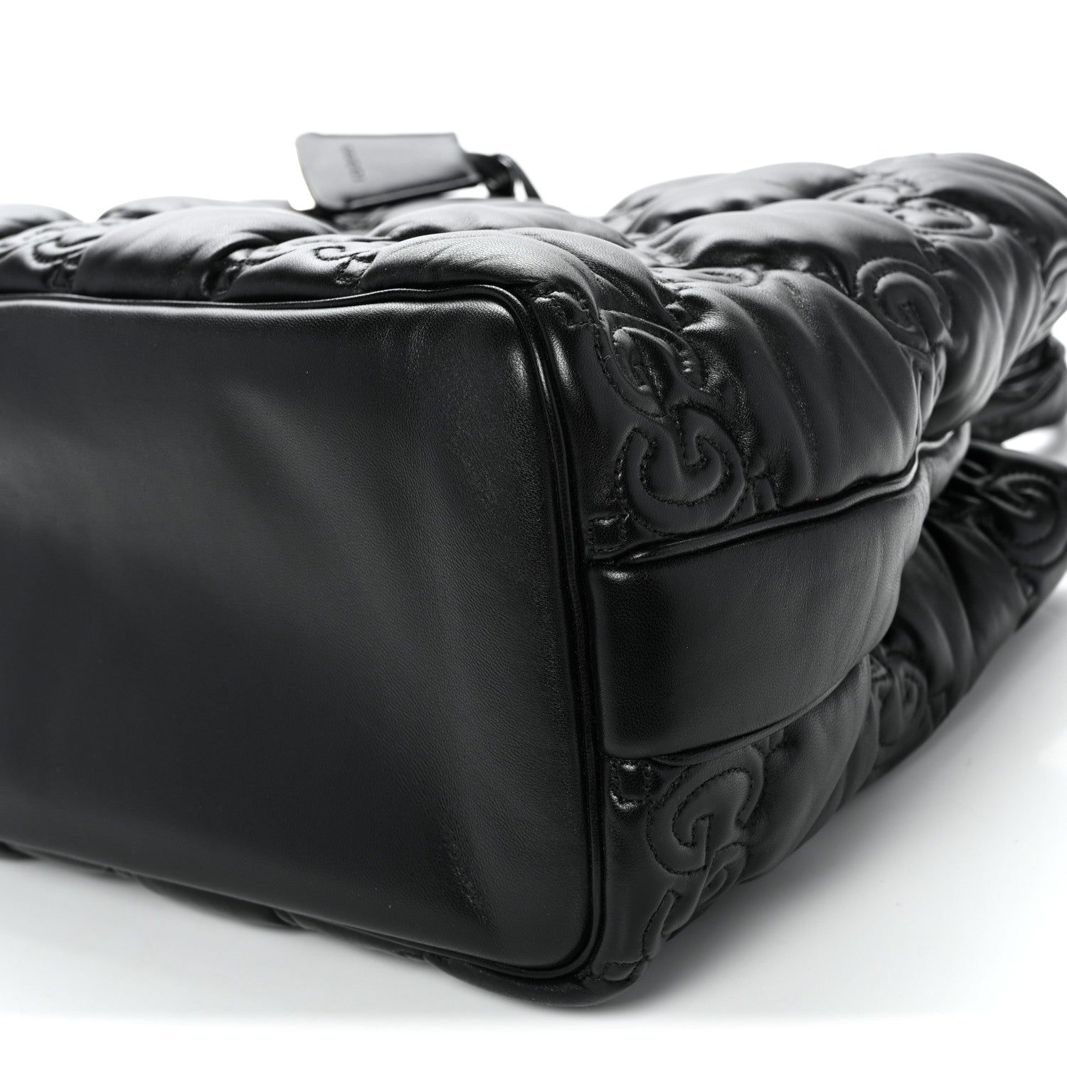 Calfskin GG Matelasse Large Tote Black