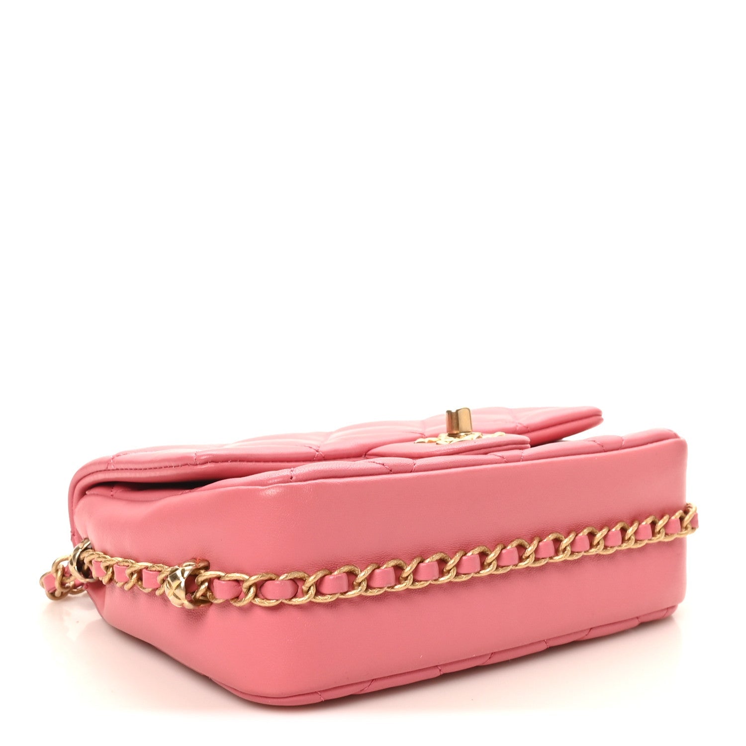 Lambskin Quilted CC Small Dynasty Flap Pink
