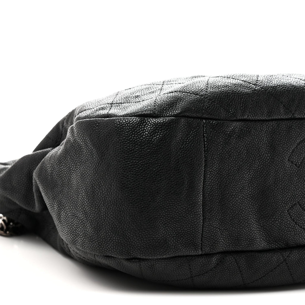 Caviar Quilted Simply CC Hobo Black