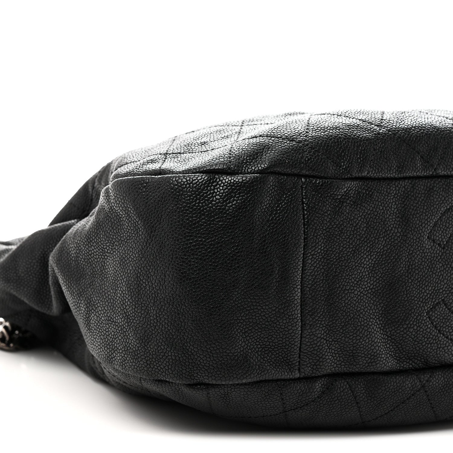 Caviar Quilted Simply CC Hobo Black