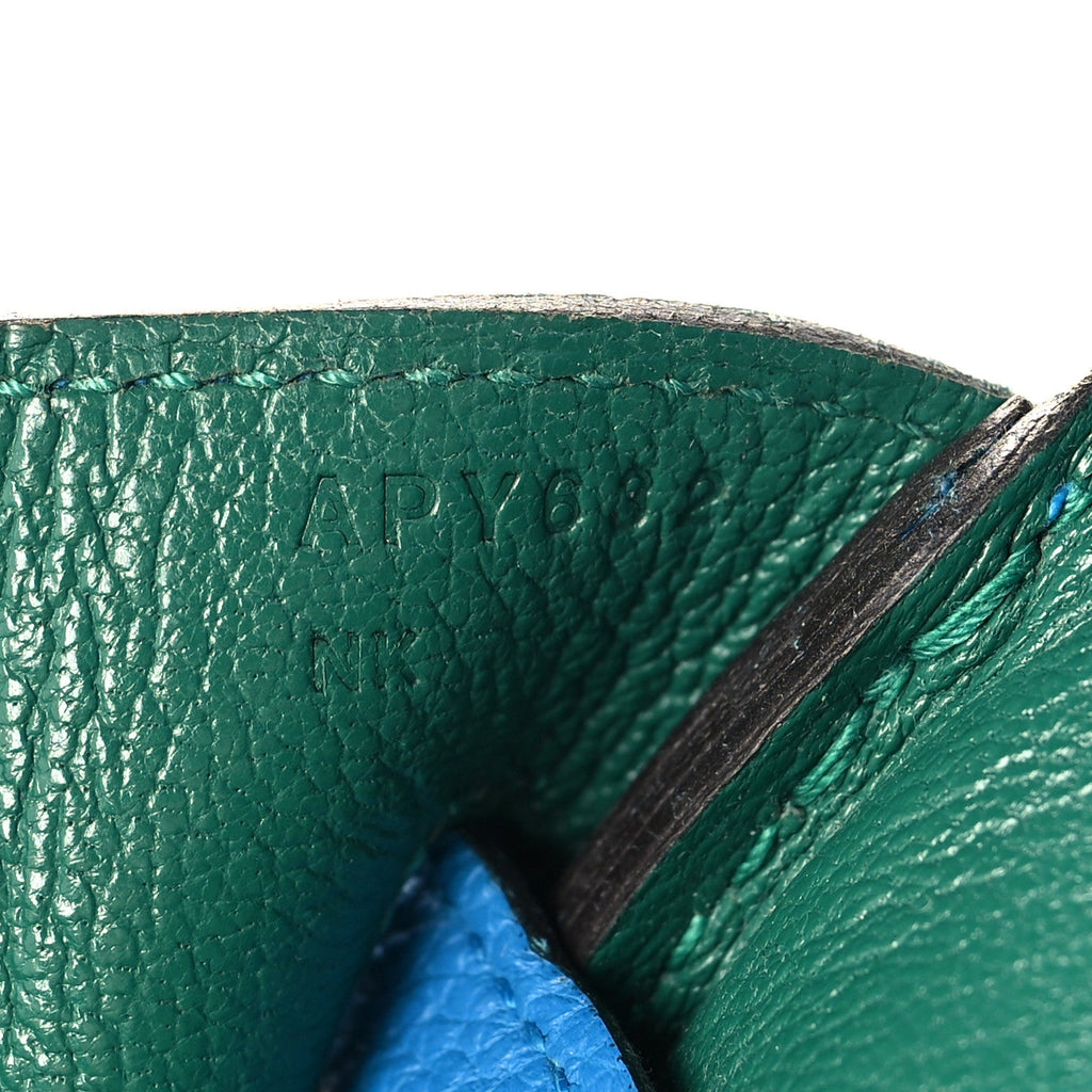 Togo Verso Birkin 30 Bleu Zanzibar Malachite
