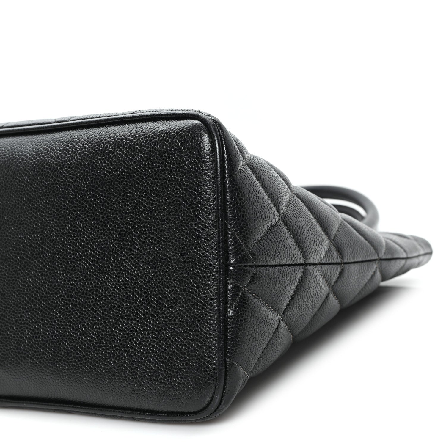 Caviar Quilted Medallion Tote Black