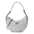 Soft Calfskin Arque Shoulder Bag Granito