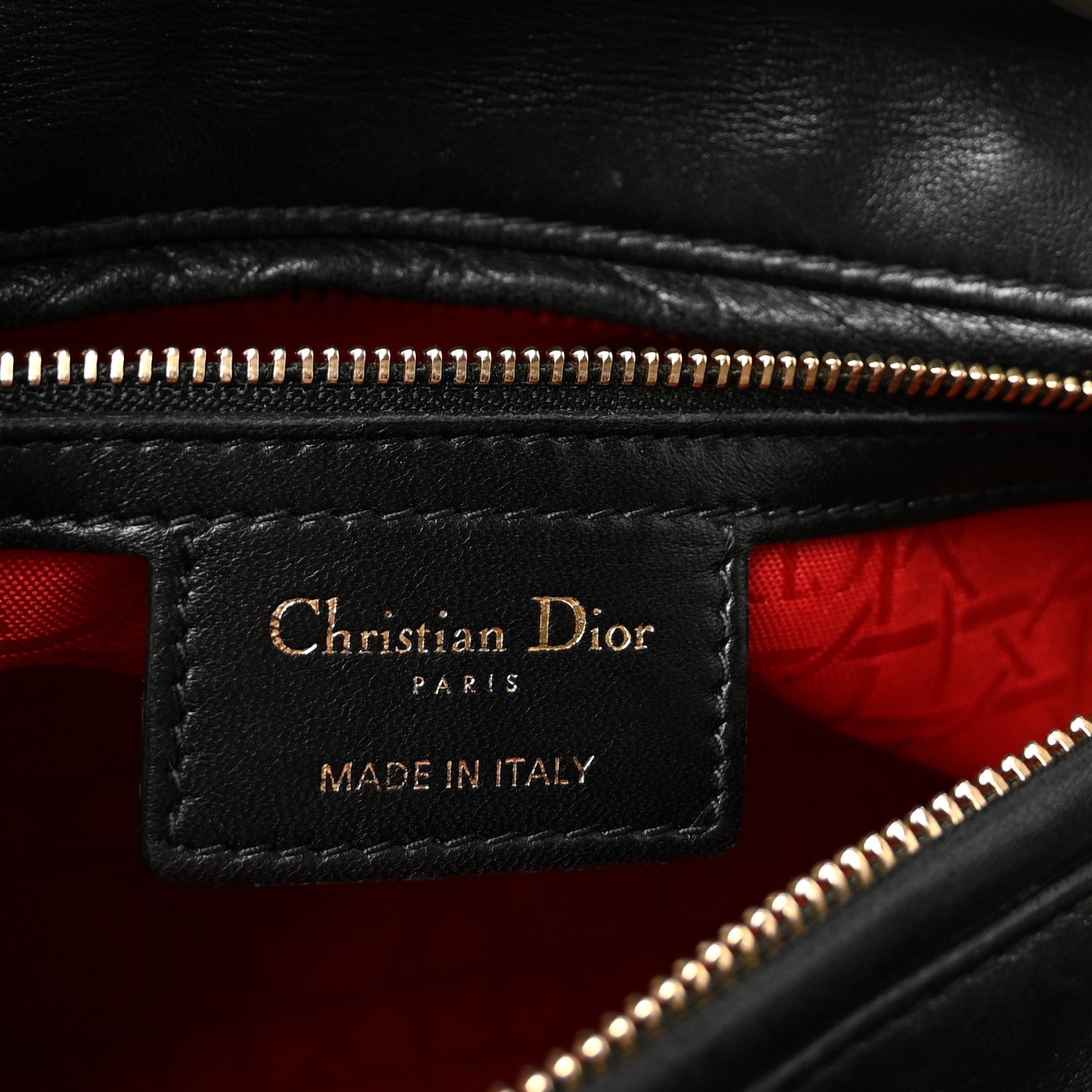 Lambskin Cannage Medium Lady Dior Black