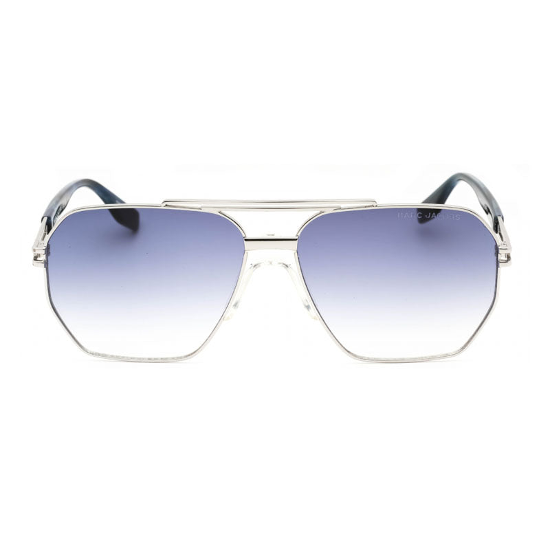 Marc Jacobs Sunglasses Geometric Full Rim, Palladium/Blue Frame and Dark Blue Gradient Lens MARC748/S0DOH08