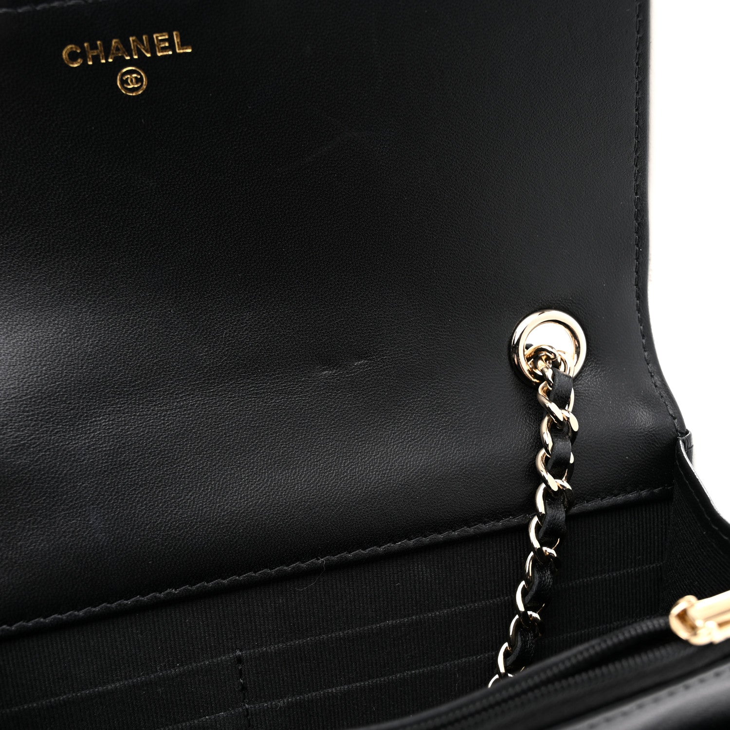 Lambskin Quilted Resin CC Mini Flap Bag Black White