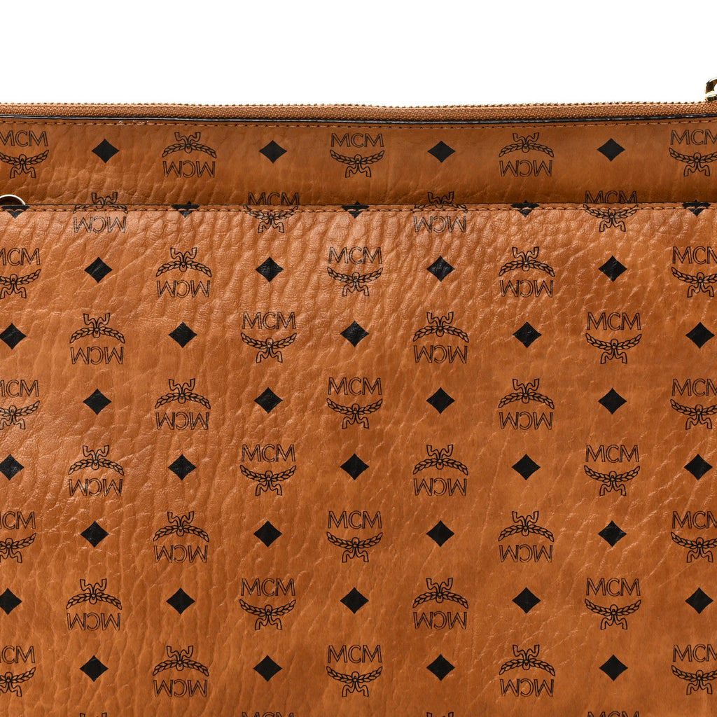 Visetos Medium Crossbody Pouch Cognac