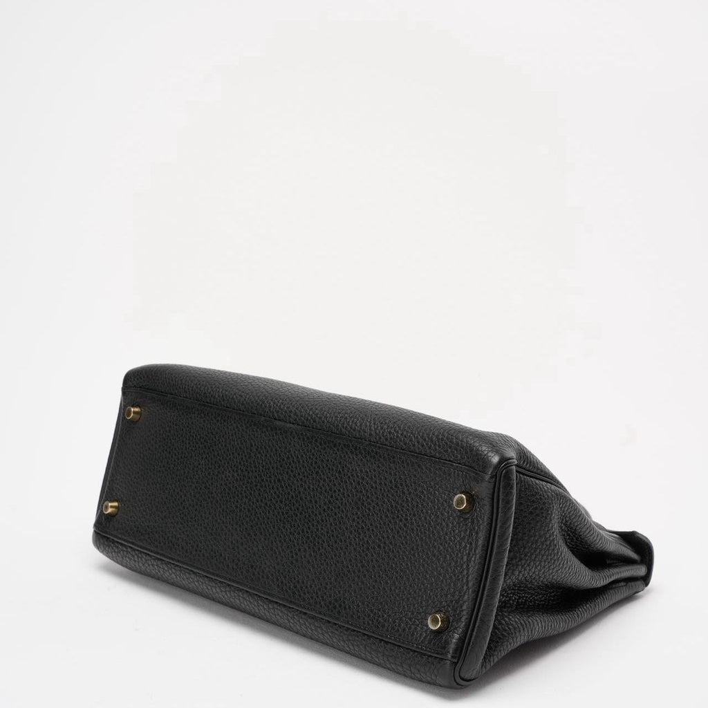 Hermes Black Kelly 32 Retourne Togo Leather 2011