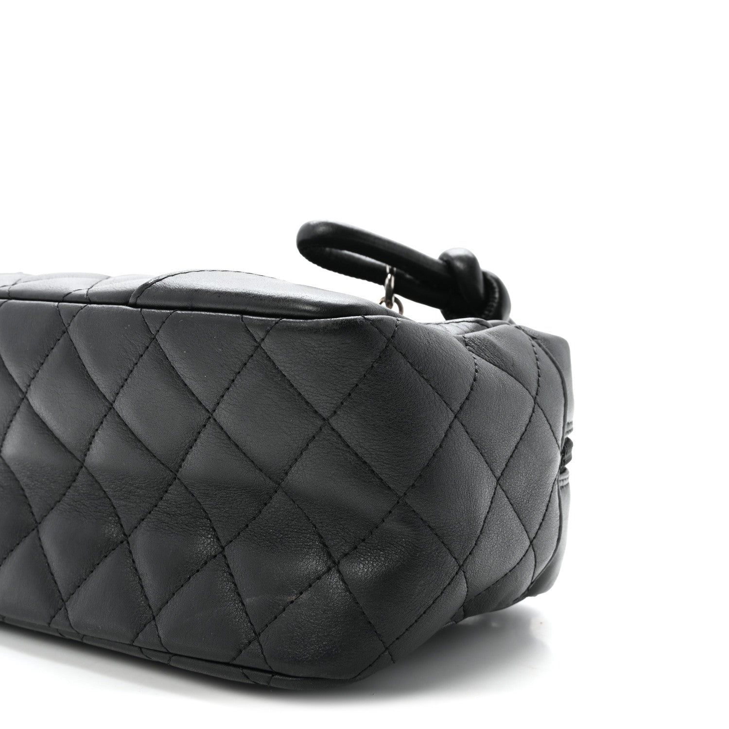Calfskin Quilted Small Cambon Bowler Black