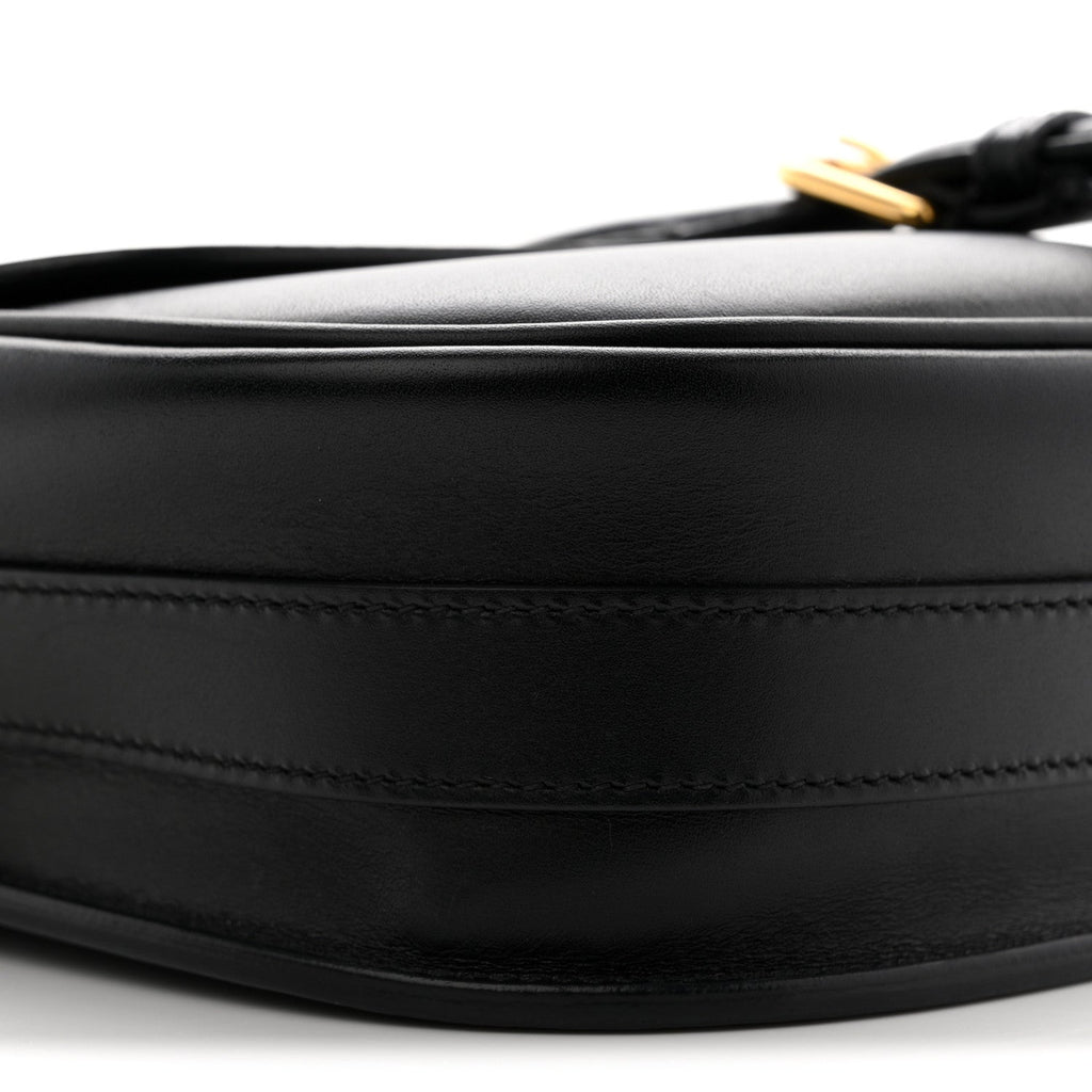 Box Calfskin Medium Bobby Flap Black
