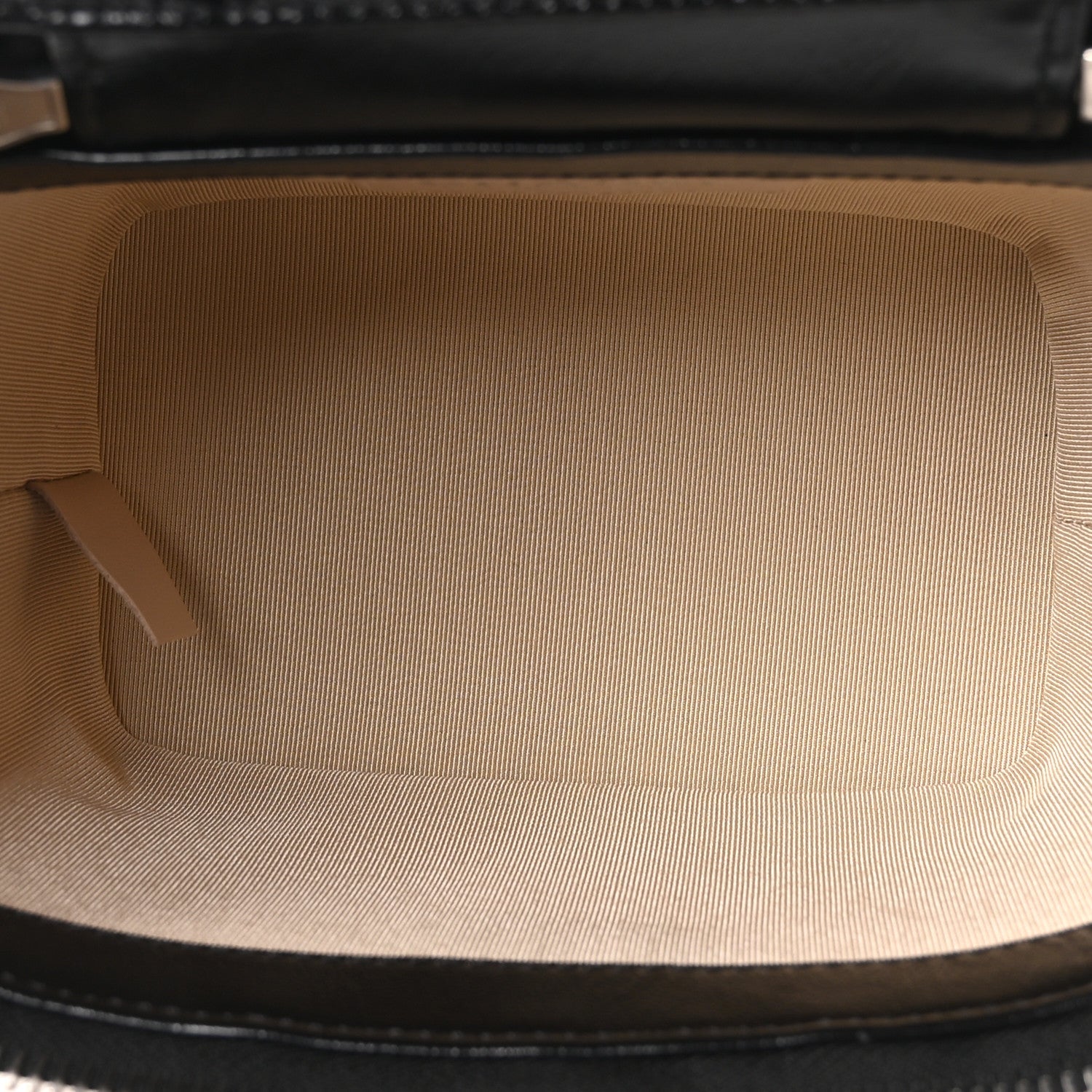 Calfskin Raffia Small Vanity Case Bag Black Beige