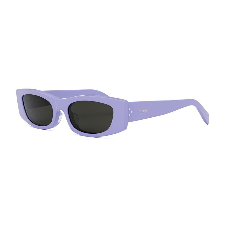 Celine Sunglasses Cat Eye Full Rim, Shiny Butter Frame and Smoke Lens CL40245U39A