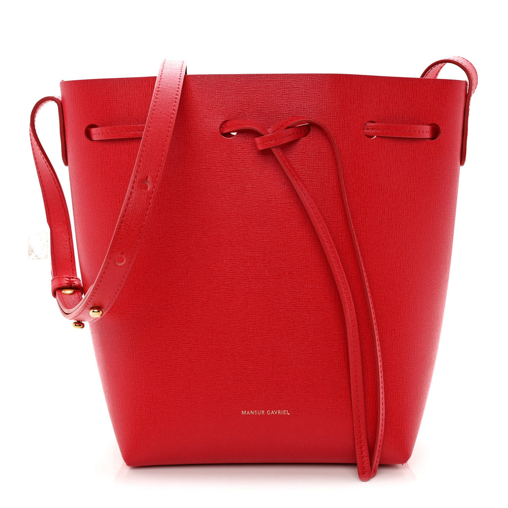 Saffiano Mini Bucket Bag Flamma