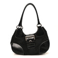 Tessuto Nylon Moon Shoulder Bag Black