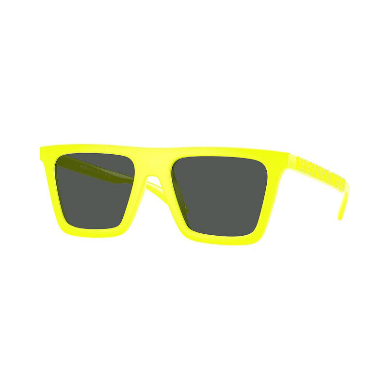 Versace Sunglasses Square Full Rim, White Frame and Dark Grey Lens VE4468U314/87