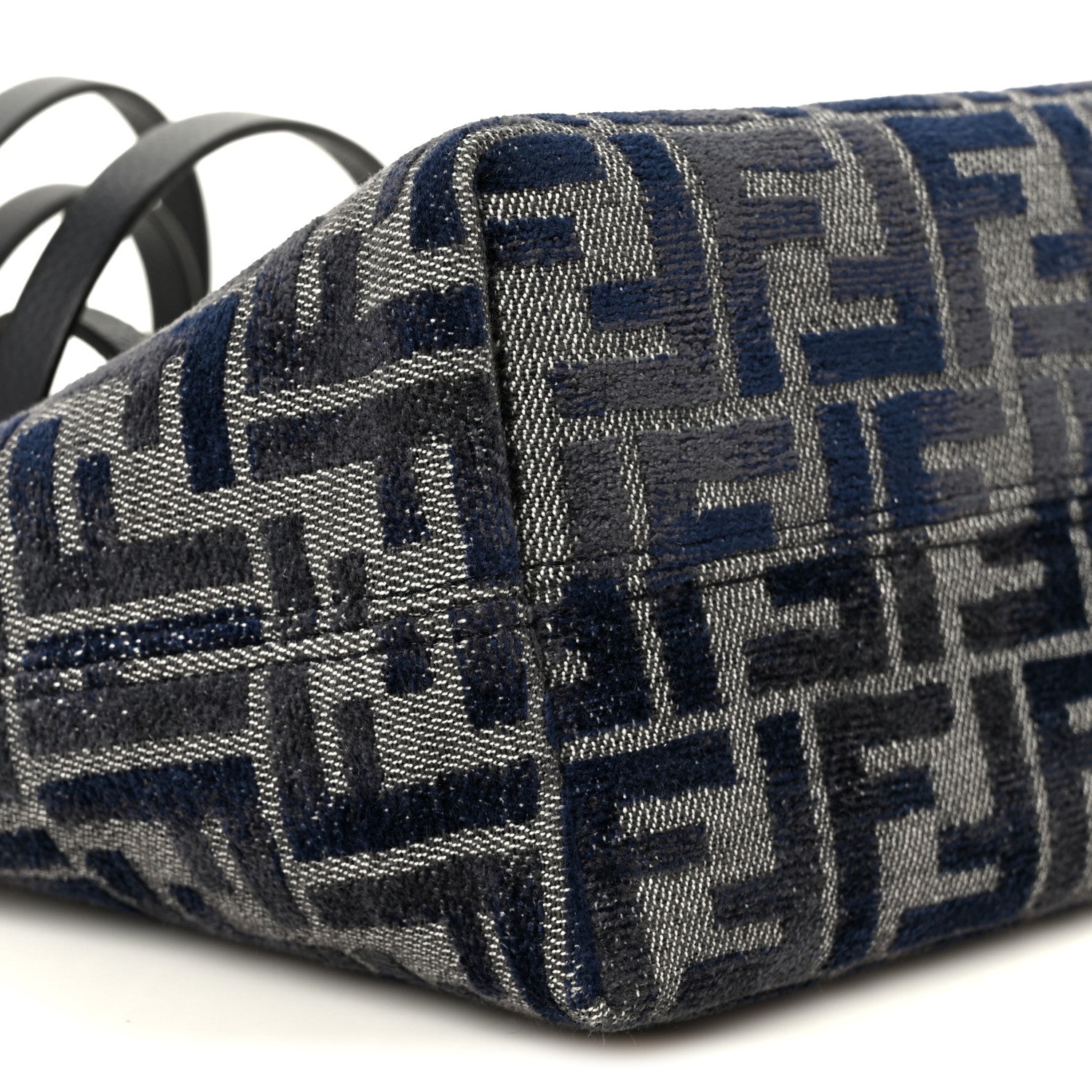 Chenille Vitello Santa Barbara FF Mini Roll Tote Navy
