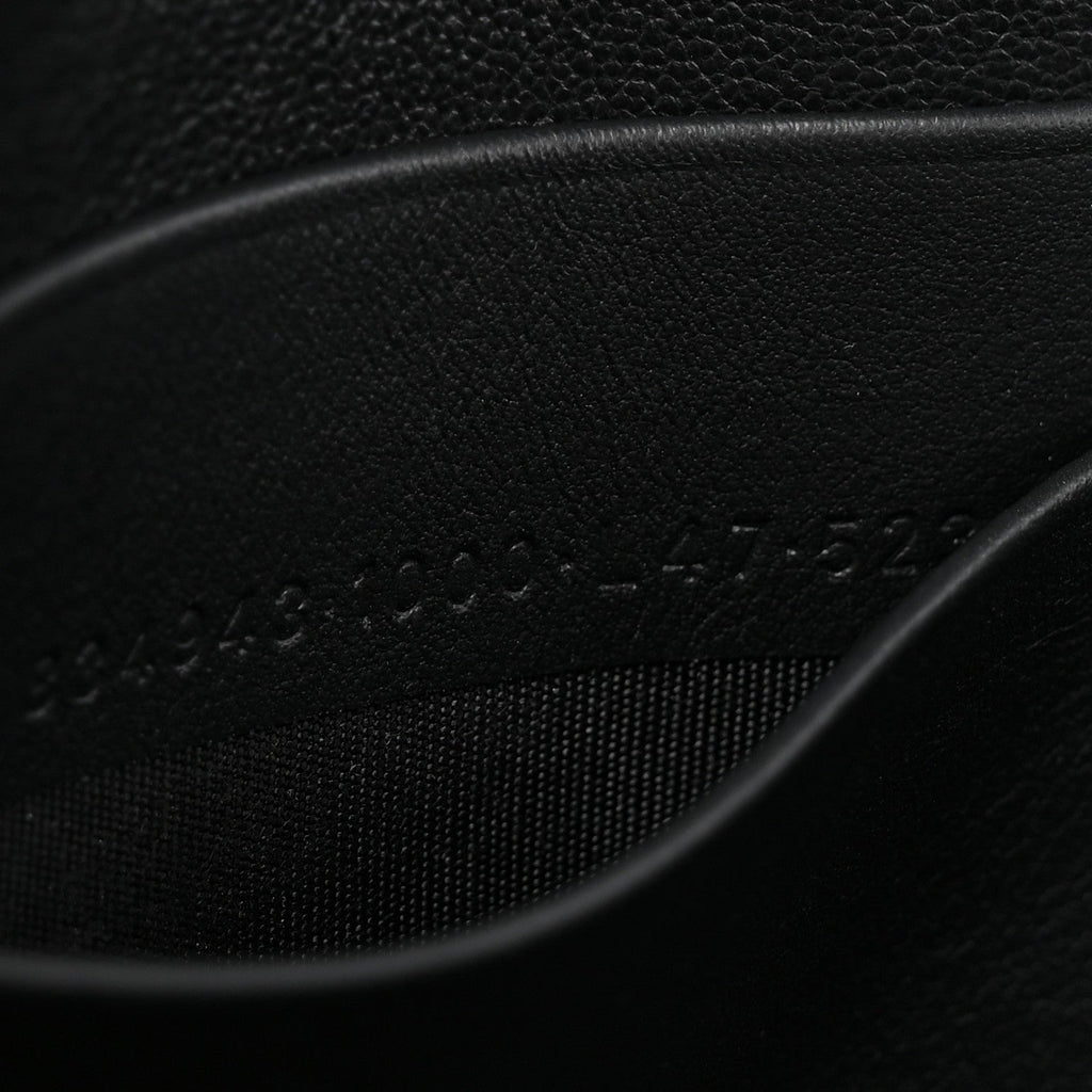 Smooth Calfskin Small Bel Air Clutch On Strap Black