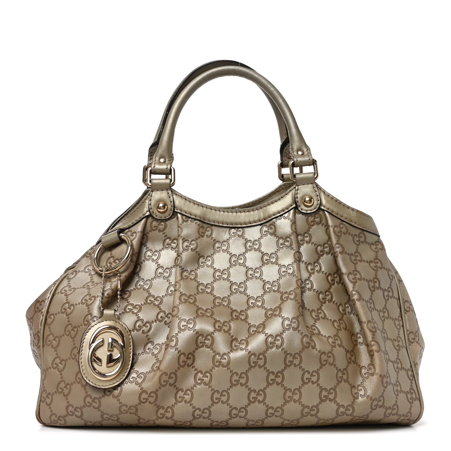 Guccissima Medium Sukey Tote Champagne