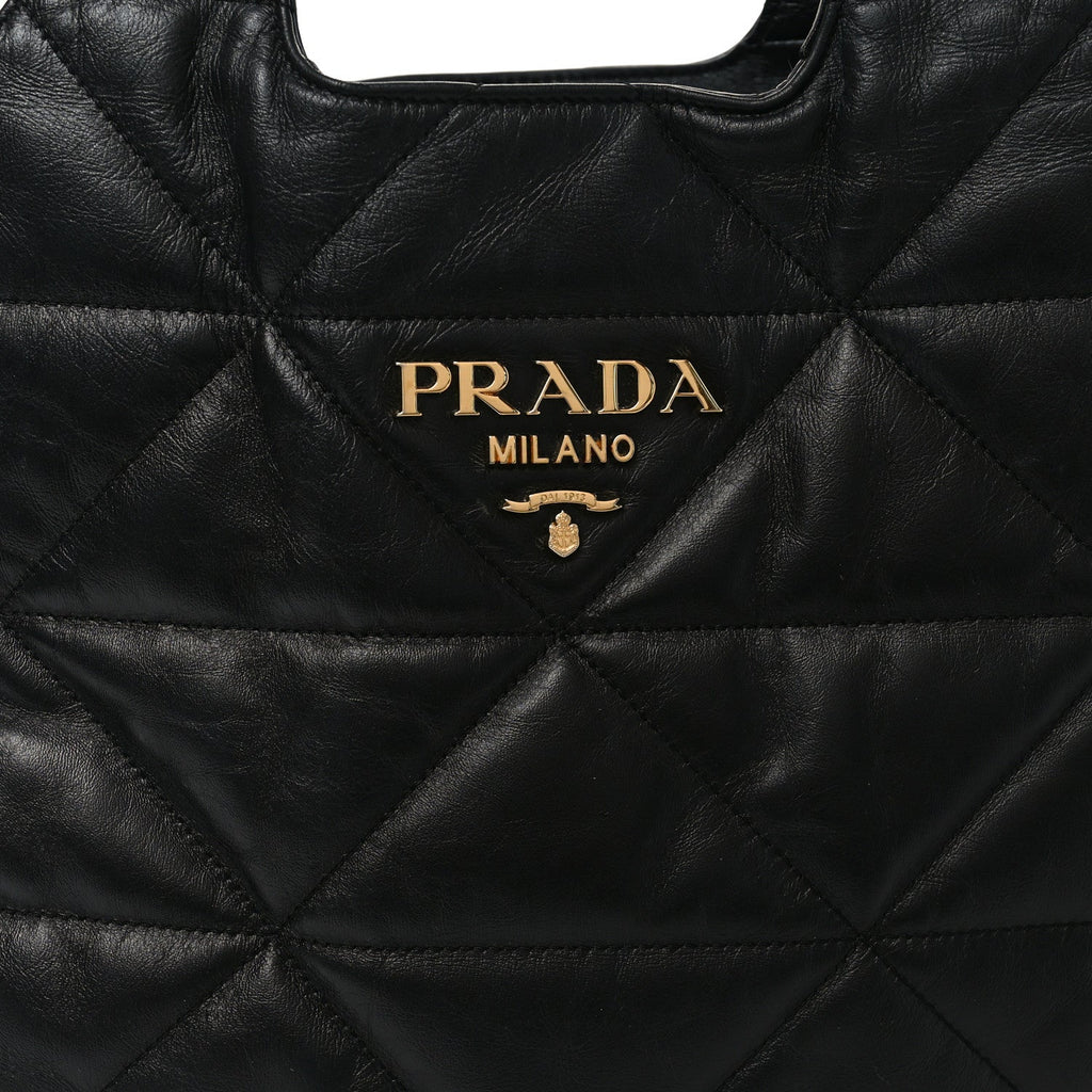 Nappa Quilted Medium Dynamique Tote Black