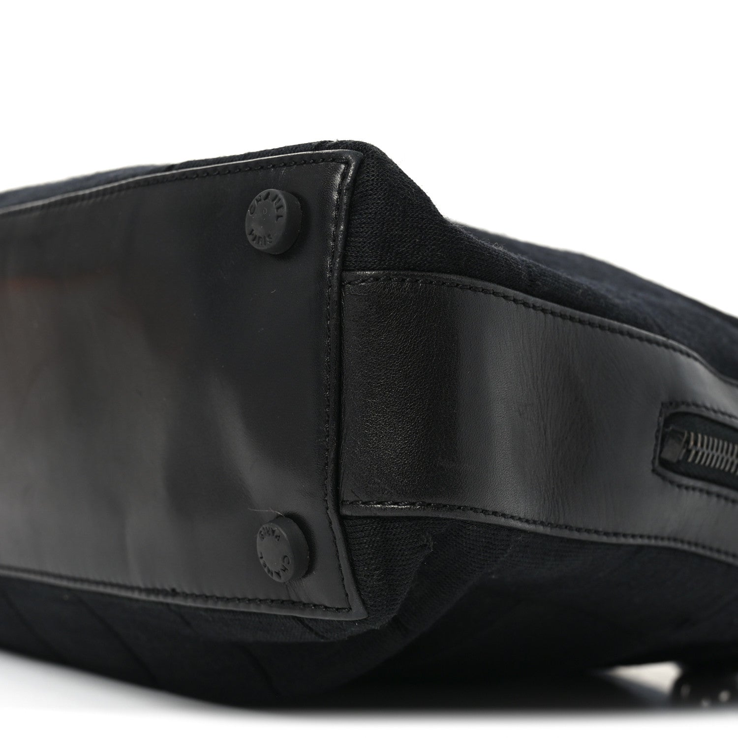 Jersey Quilted Chocolate Bar Shoulder Bag Black