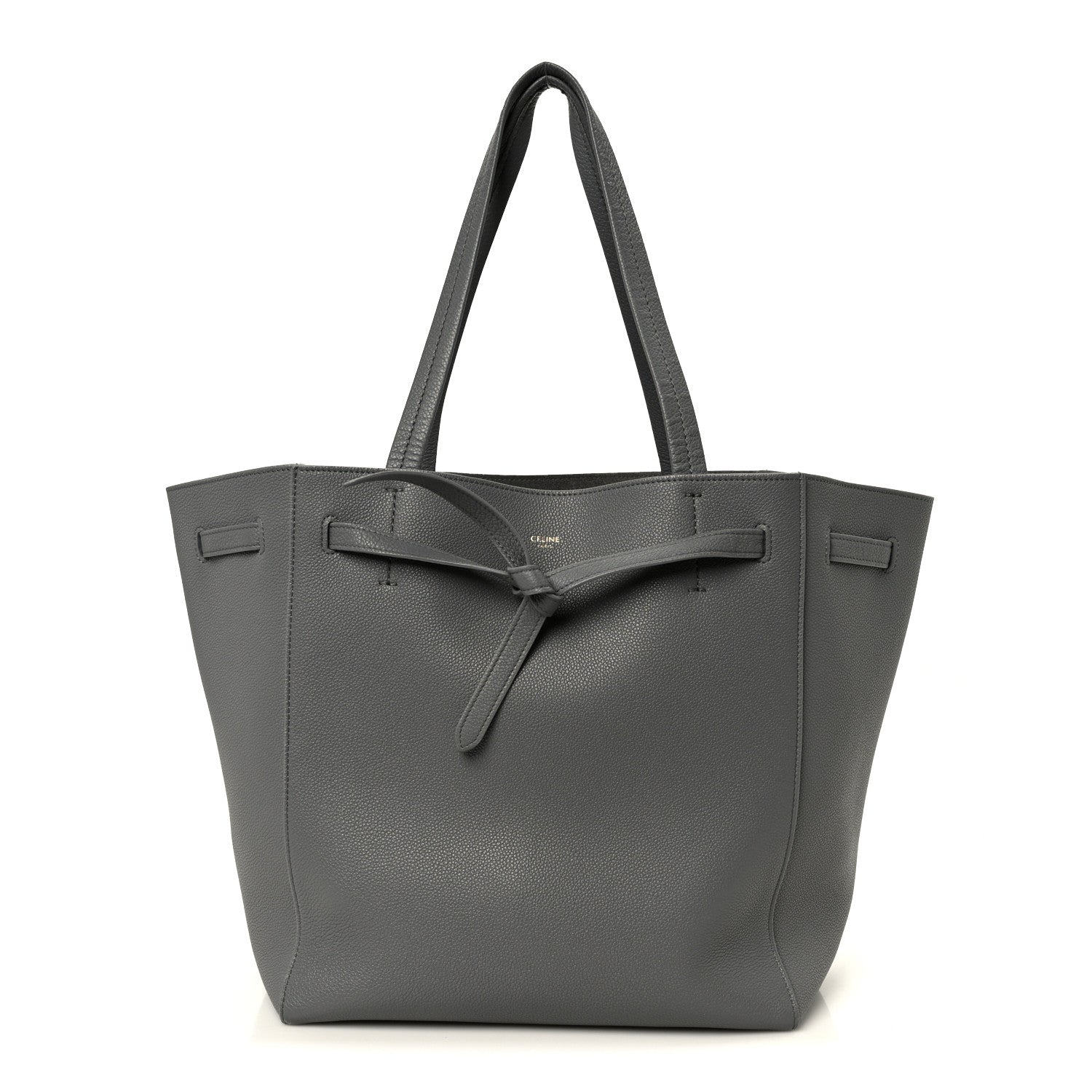 Soft Grained Calfskin Small Belt Cabas Phantom Grey