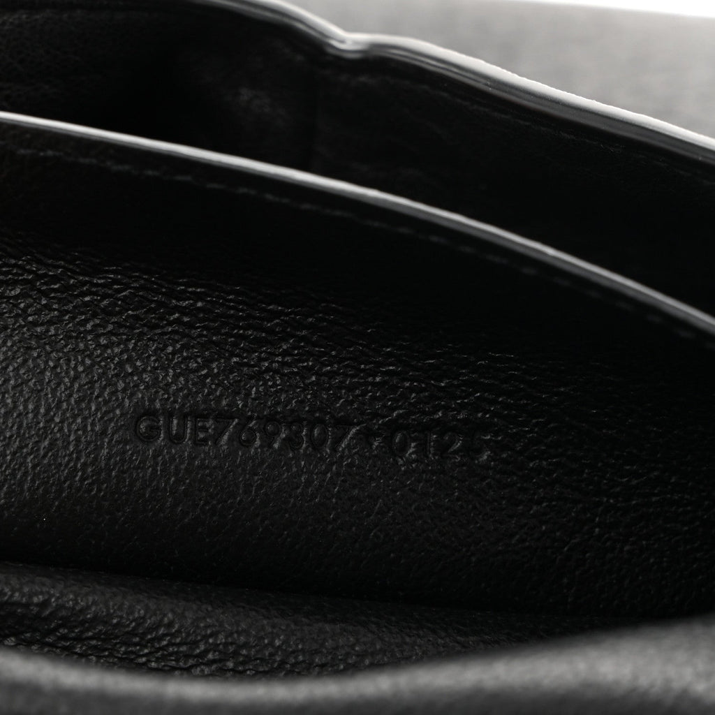 Grained Lambskin Cassandre Envelope Pouch Black