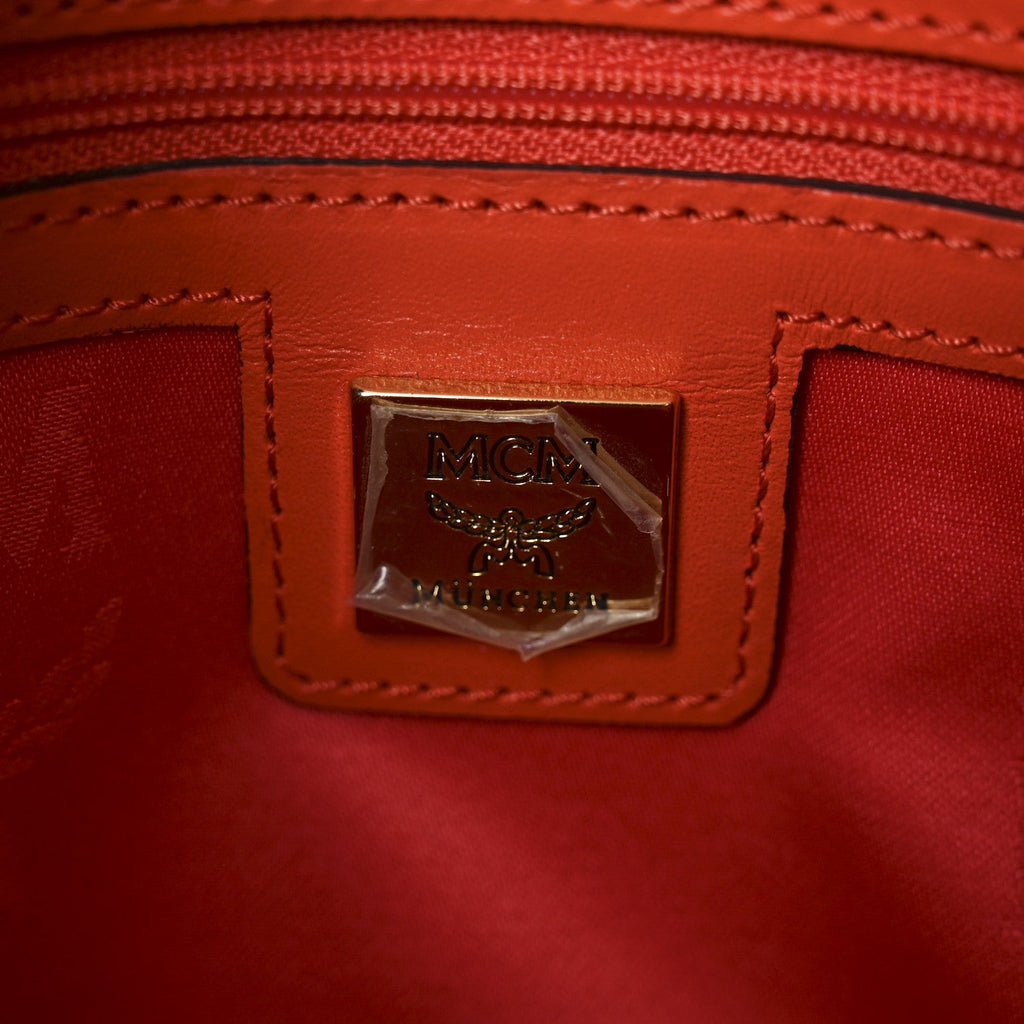 Monogram Patent Zip Top Tote Orange