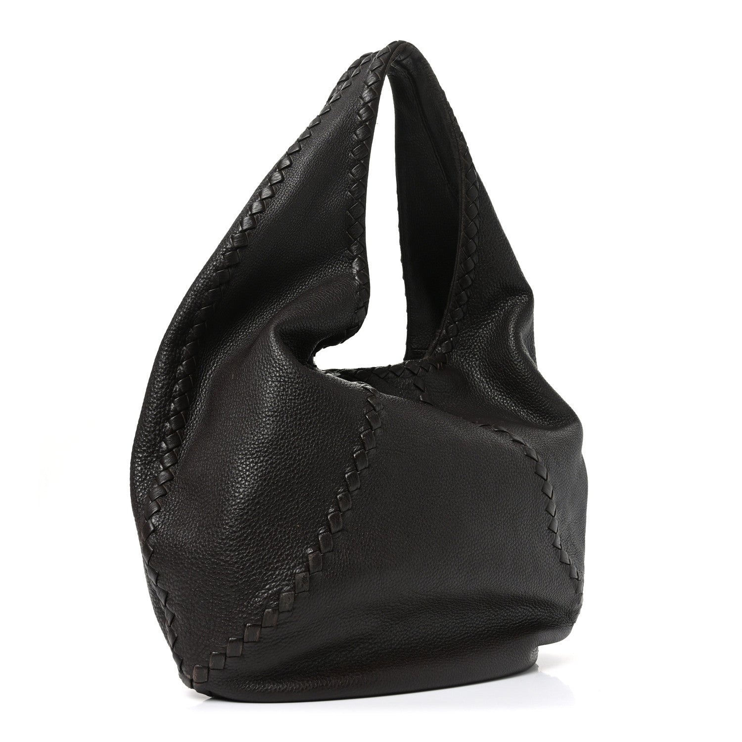 Cervo Deerskin Large Hobo Ebano