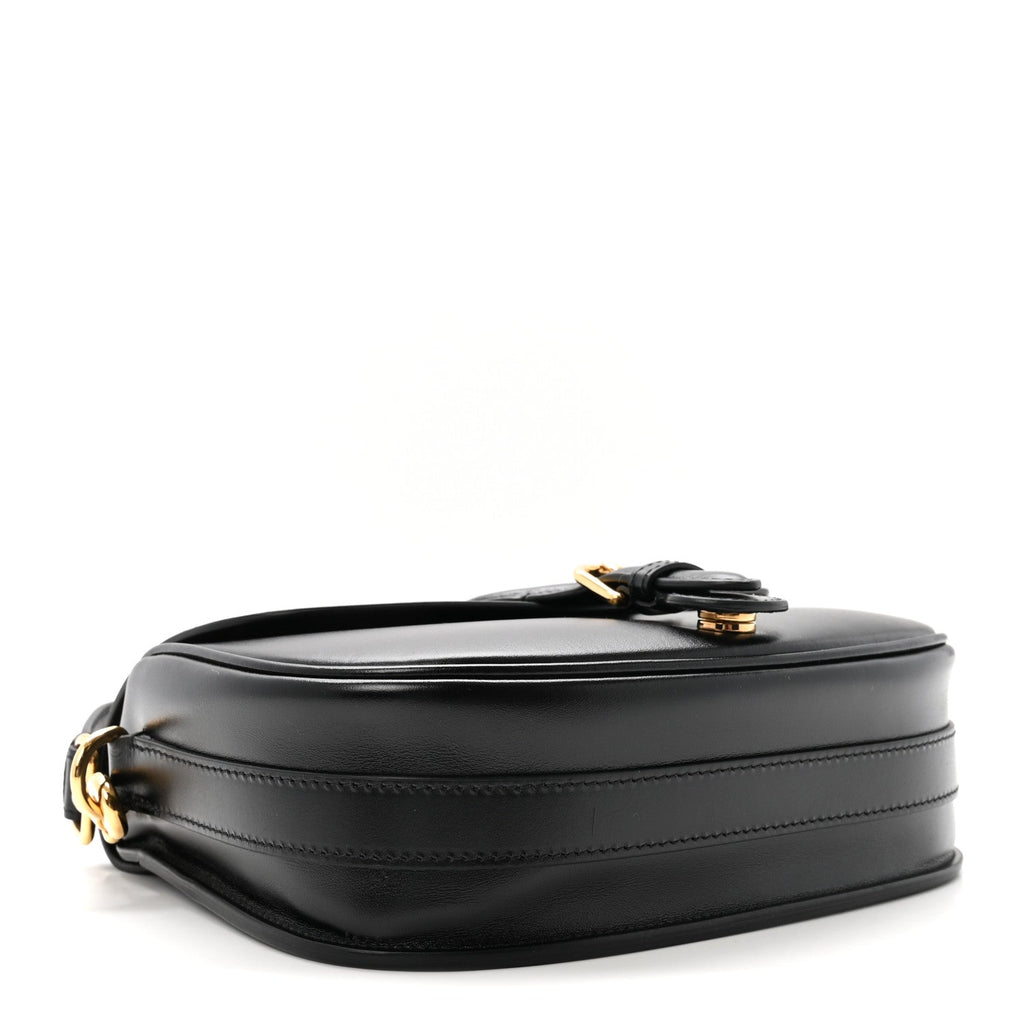Box Calfskin Medium Bobby Flap Black