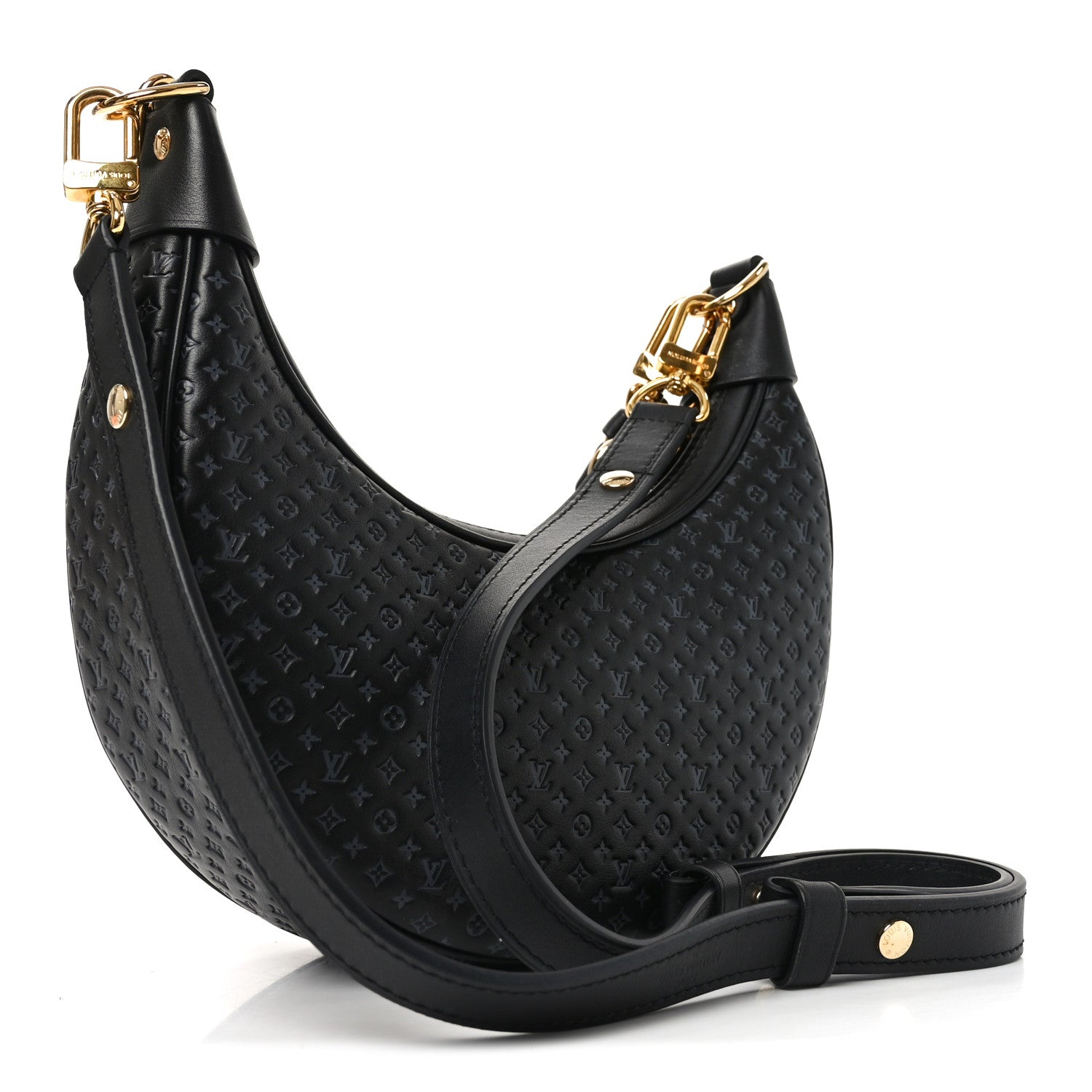 Calfskin Embossed Monogram Loop Black