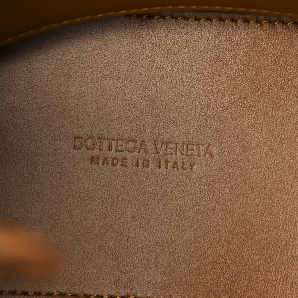Suede Intrecciato Small Andiamo Shoulder Bag Amber