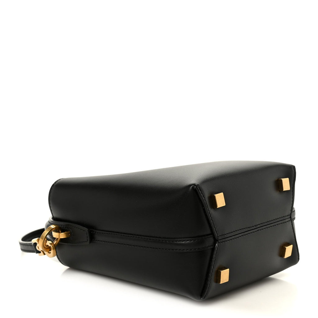 Shiny Calfskin Le 37 Mini Bucket Bag Black