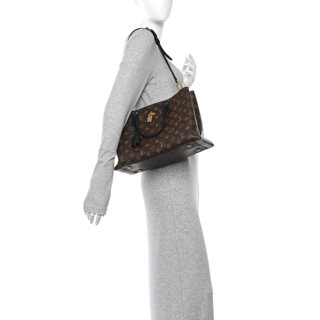 Monogram Flower Tote Black