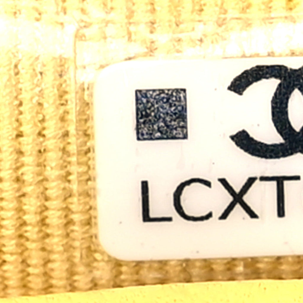 Lambskin Plexiglass Tortoise Shell Quilted Mini Pouch Yellow