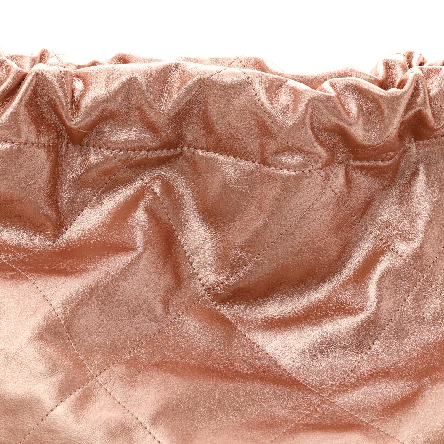 Metallic Calfskin Quilted Chanel 22 Copper