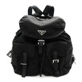Re-Nylon Vela Saffiano Medium Backpack  Black