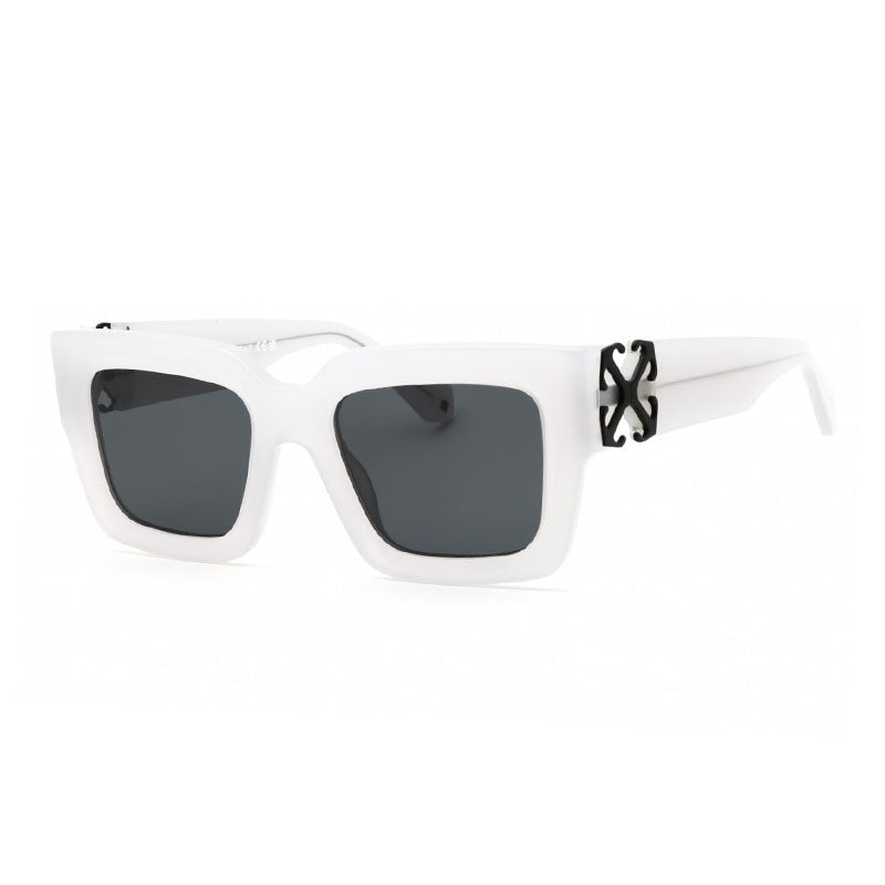 Off-White Sunglasses Square Full Rim, Shiny Grey Frame and Dark Grey Lens OERI14DMYSTIC0907