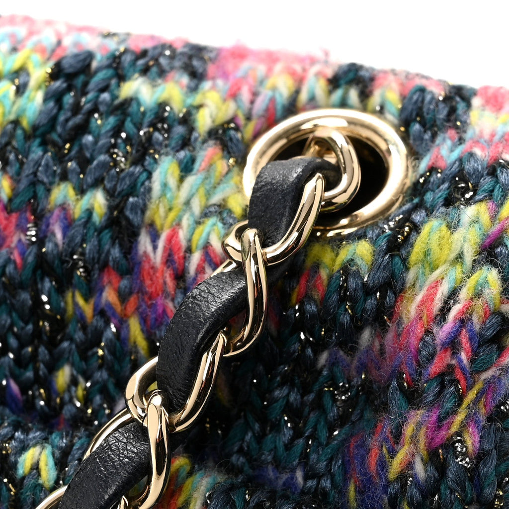 Knit Mini Rectangular Flap Multicolor