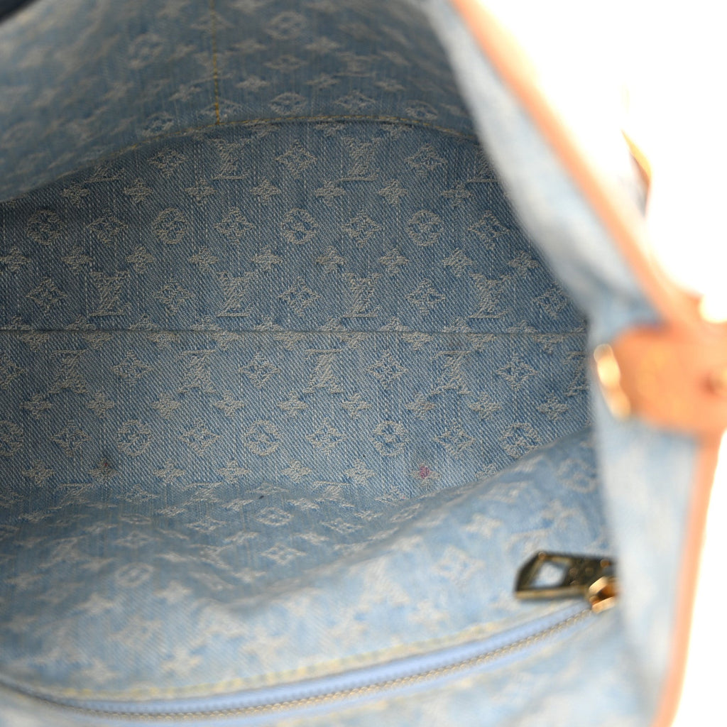 Monogram Denim CarryAll PM Sky Blue