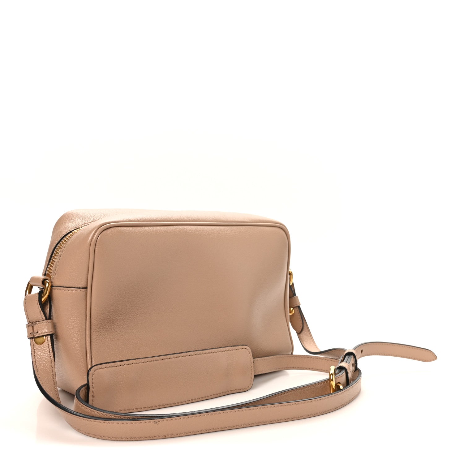 Glace Calfskin Embossed Logo Crossbody Cammeo