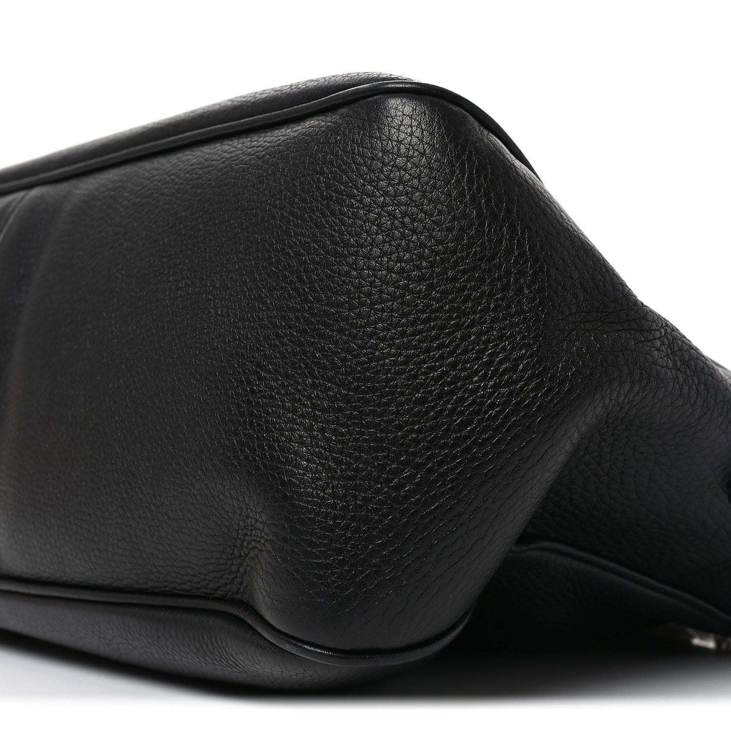 Pebbled Calfskin Medium Soho Bowler Black