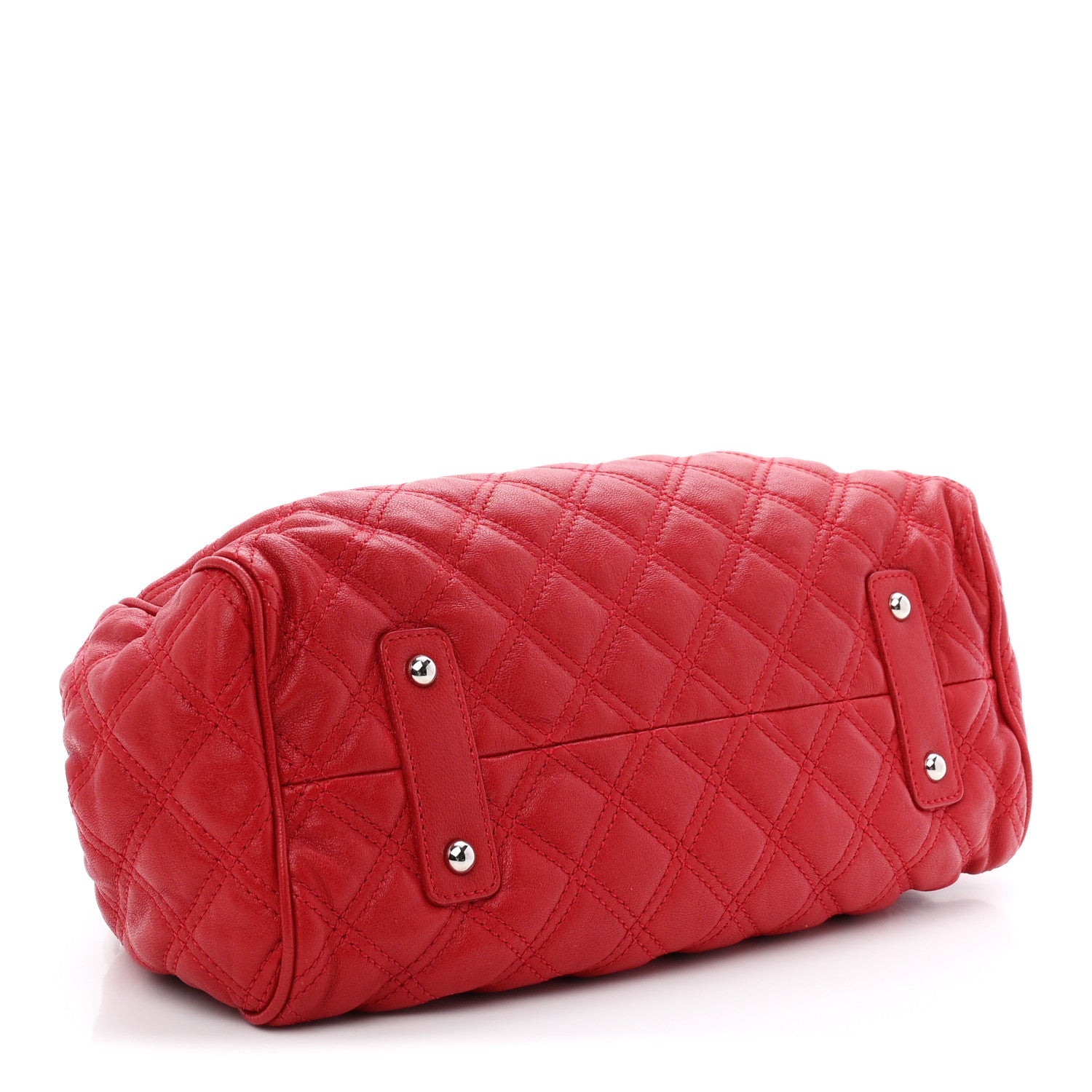 Calfskin Quilted Leather Stam Bag Red