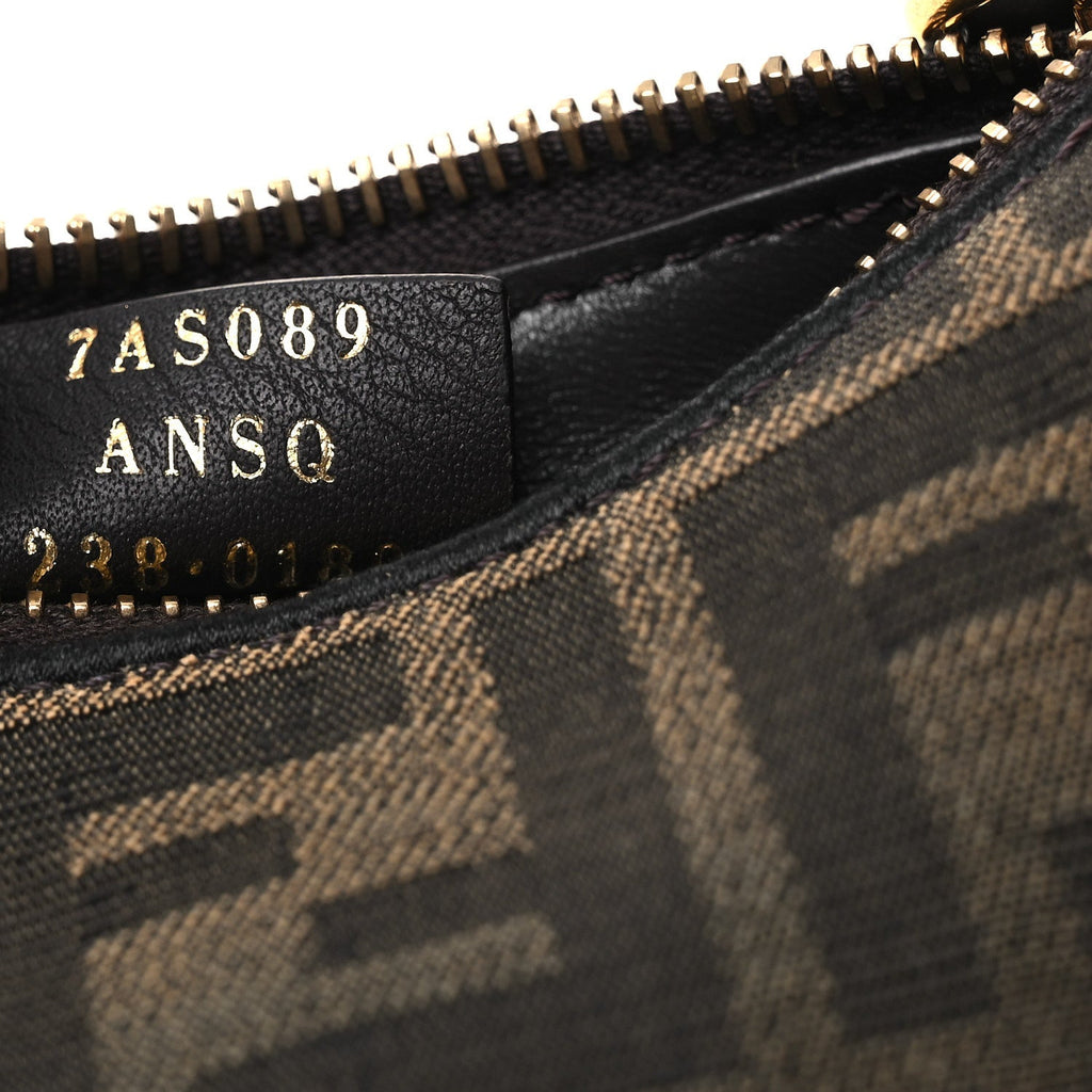 Fabric Jacquard FF 1974 Nano Fendigraphy Hobo Charm Tobacco Moro