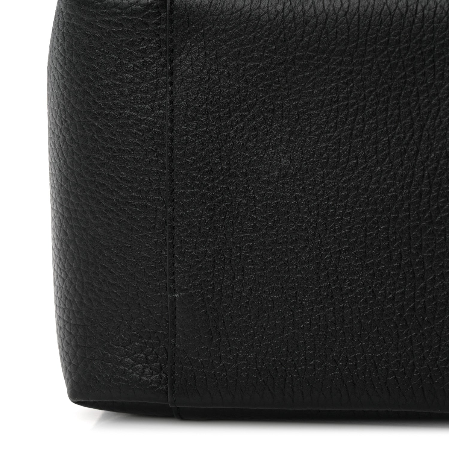 Calfskin Medium Signature Bucket Bag Black