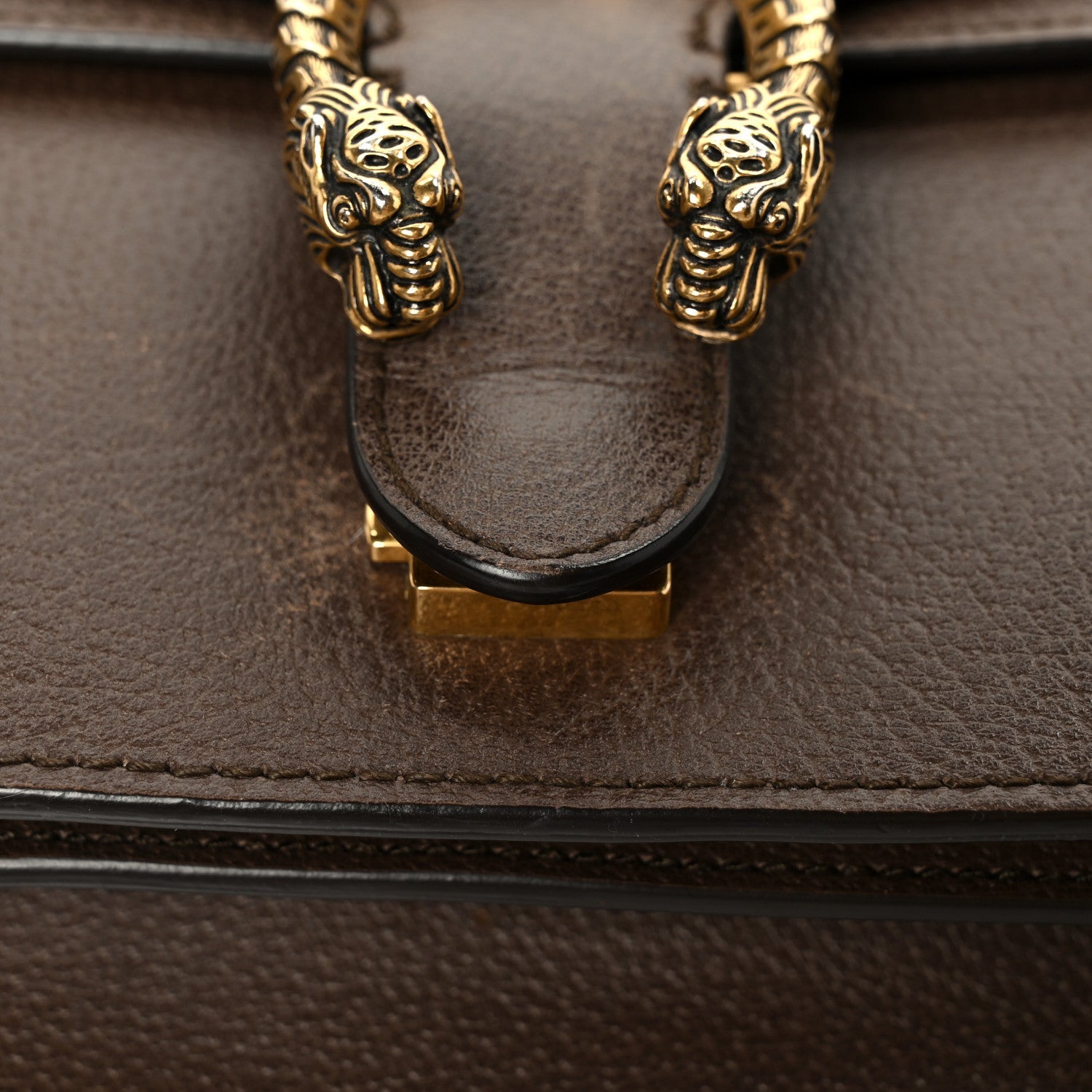 Textured Calfskin Web Medium Dionysus Shoulder Bag New Acero