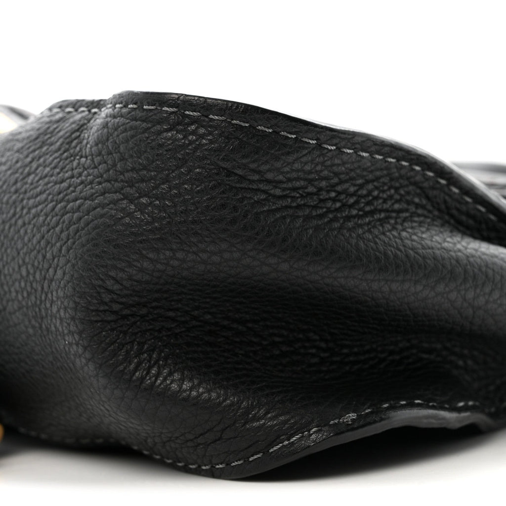 Calfskin Medium Marcie Satchel Black