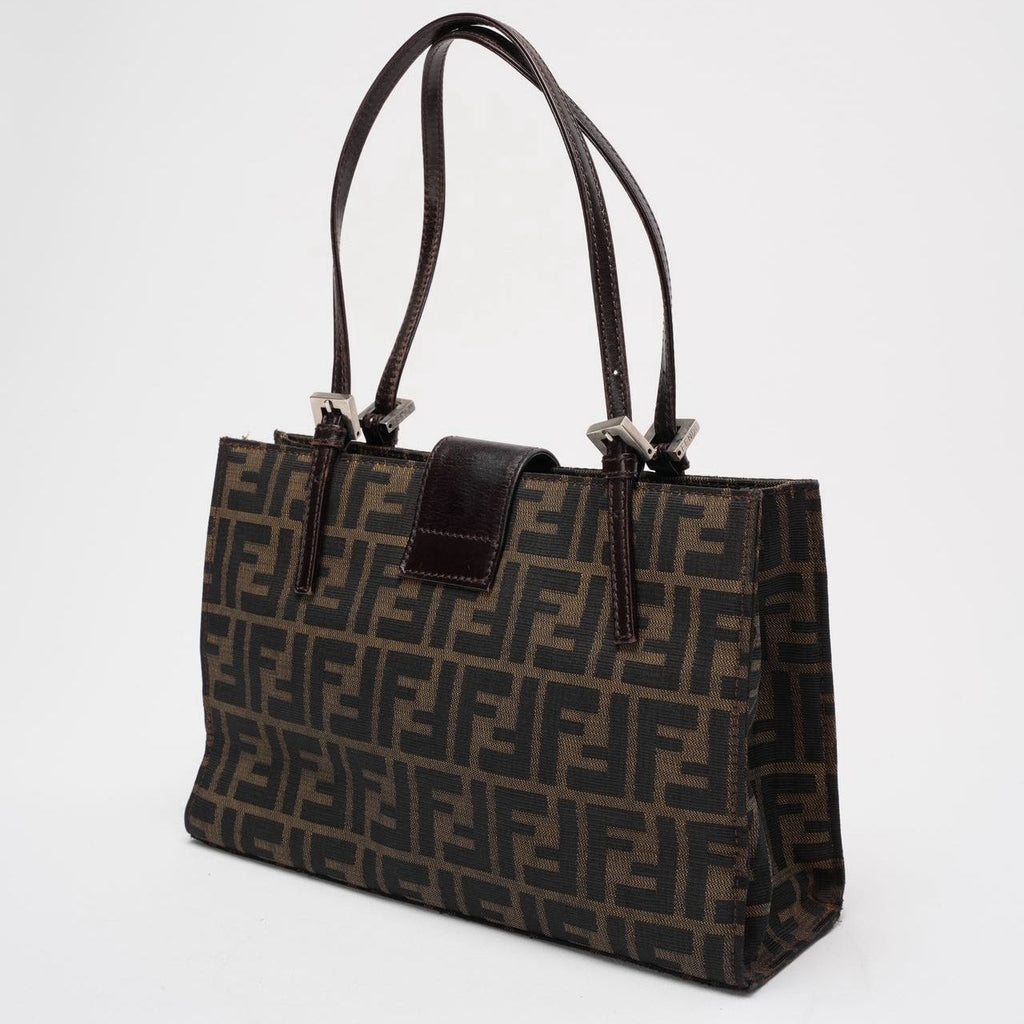 Fendi Vintage Zucca Double Top Handle Bag