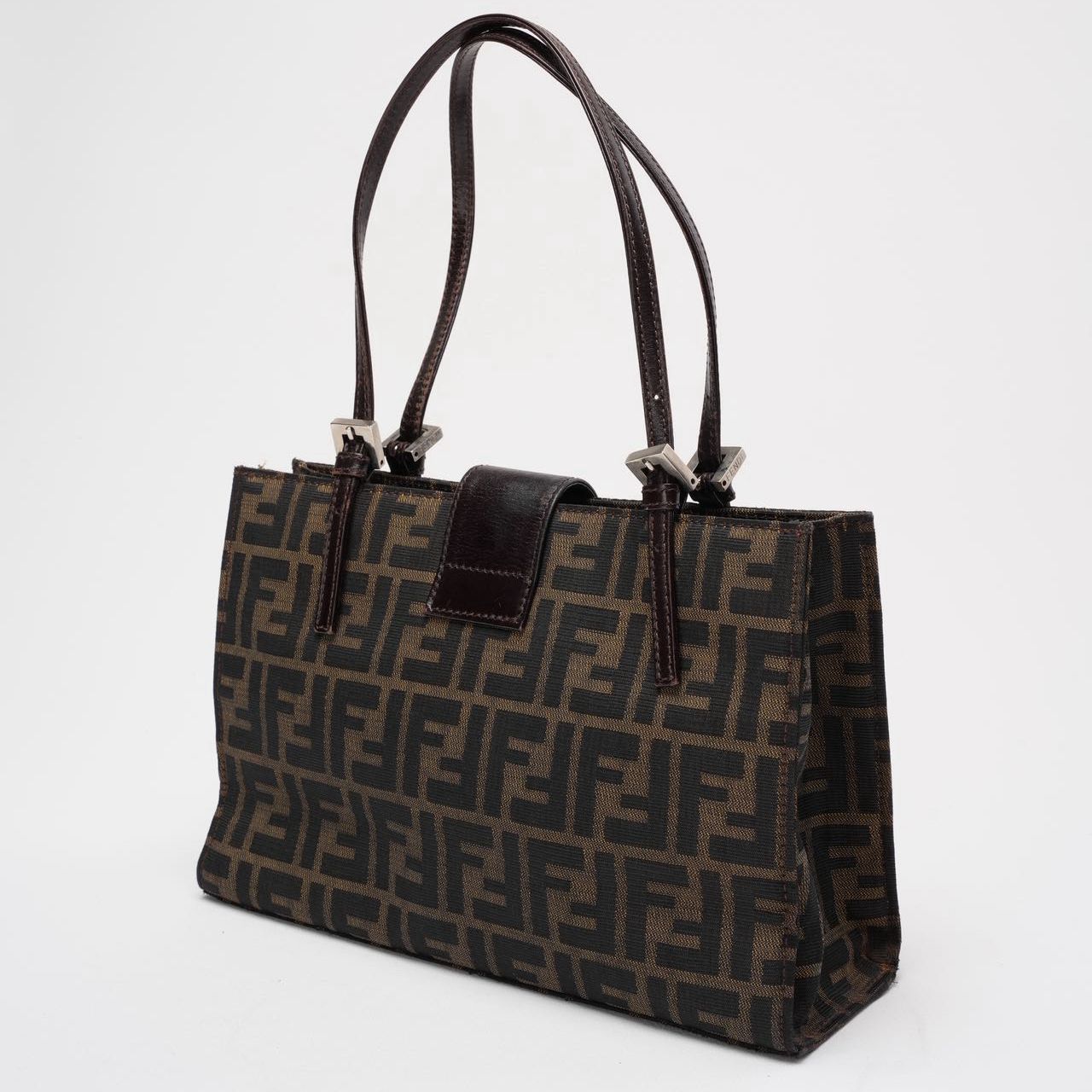Fendi Vintage Zucca Double Top Handle Bag