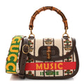 Canvas Calfskin 100 Centennial Music Medium Bamboo 1947 Top Handle Bag Multicolor