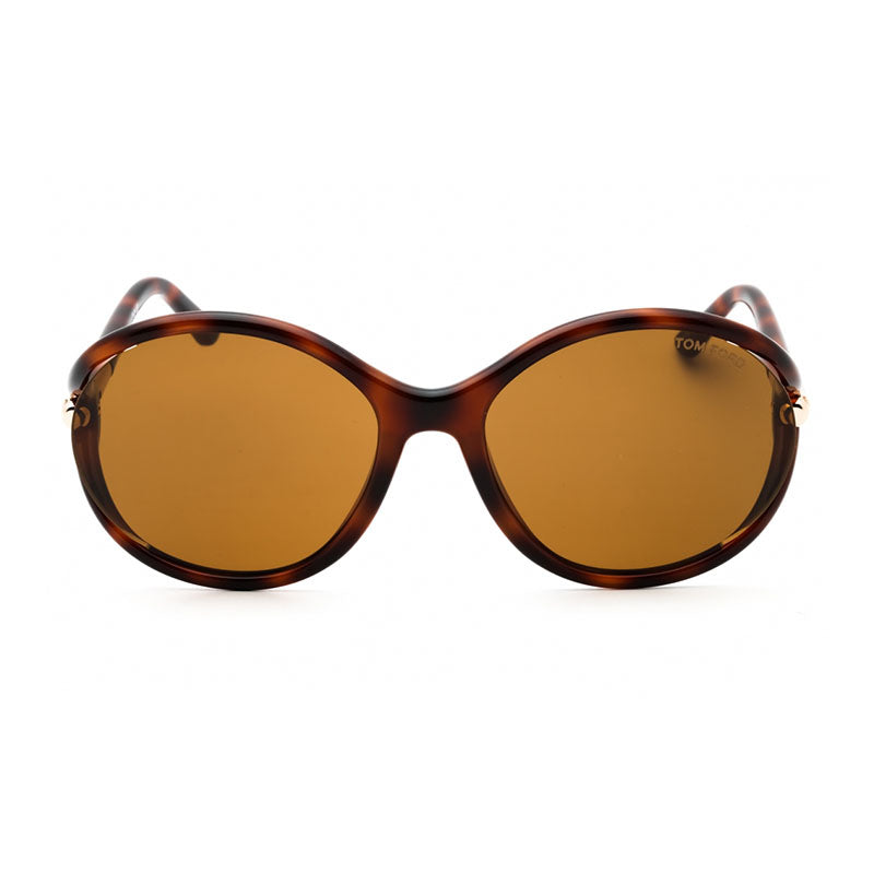 Tom Ford Sunglasses Geometric Semi Rim, Shiny Black Frame and Smoke Lens FT109001A